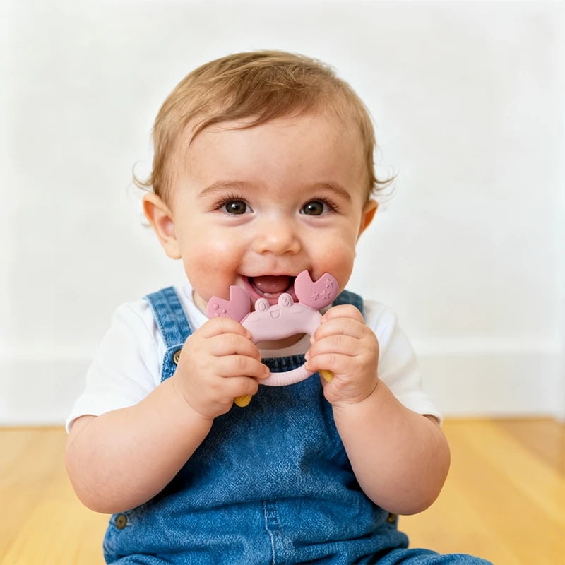 Silicone Baby Teether Baby Toys 0 to 12 Months BPA Free Chewing Teething Toys Crab Multicolor Teether Reborn Silicone Toys Gift