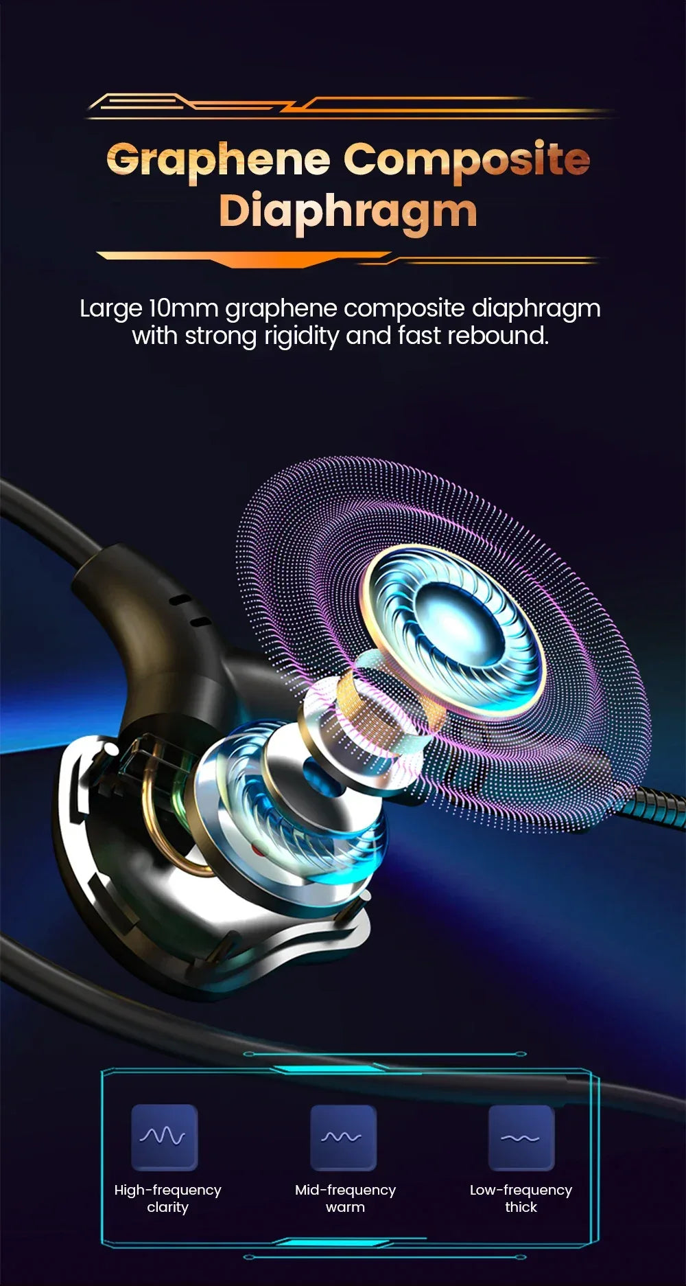 Wired In-Ear Headphones with Dual Microphone - Tidesmit 90° Elbow Tidesmit