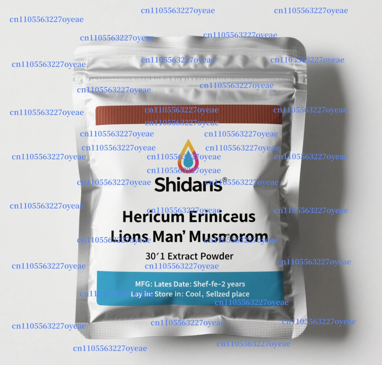 Customized Proportion Lions Mane Mushroom Extract Powder Packaging Bulk Hericium Erinaceus Out Packing Aluminum Foil Bag