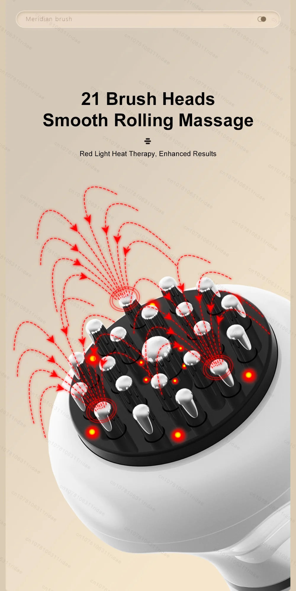 Anti Cellulite Massage Tool - White Lymphatic Drainage Sculpting Device Relaxation Treatment Tidesmit