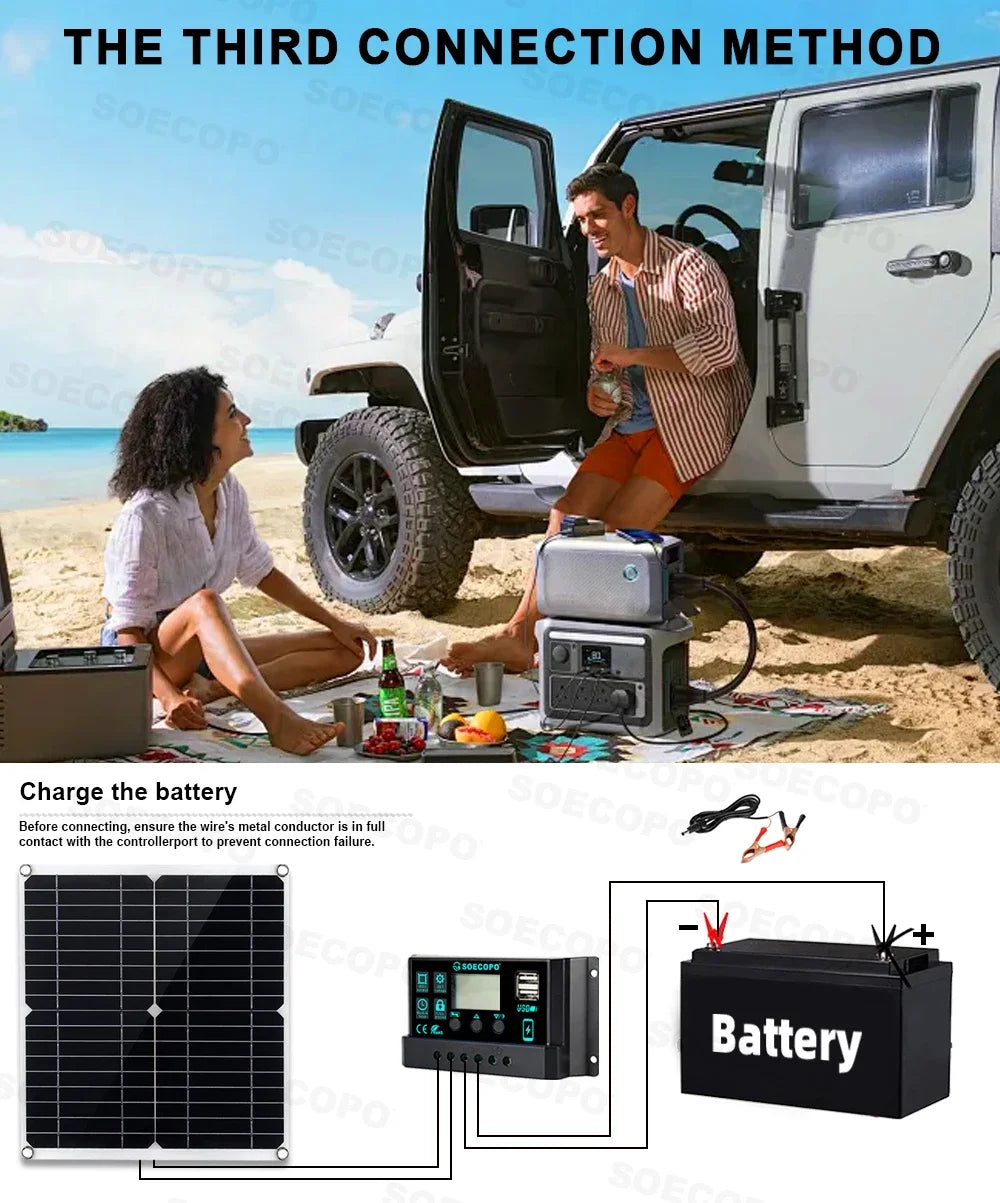 SOECOPO 10000W Solar Generator Kit, 12V to 110V/220V Inverter, 200W Panel, 100A Controller, for Off-Grid Home, RV & Camping