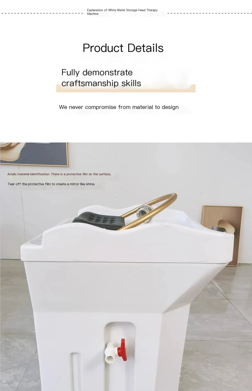 Portable Shampoo Chair for Salon - Adjustable Spa Hair Wash Station Massage Chairs Tidesmit
