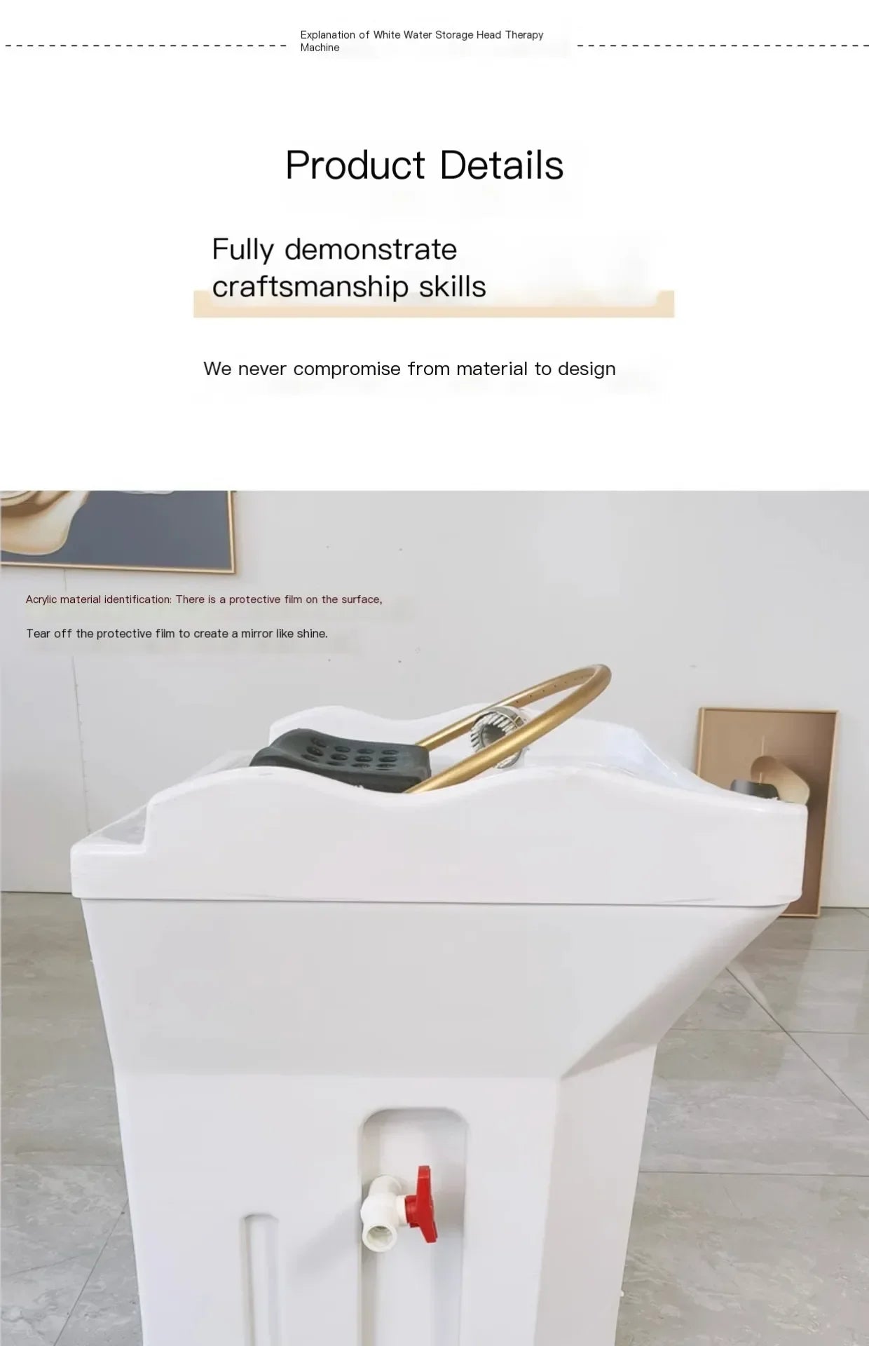 Portable Shampoo Chair for Salon - Adjustable Spa Hair Wash Station Massage Chairs Tidesmit