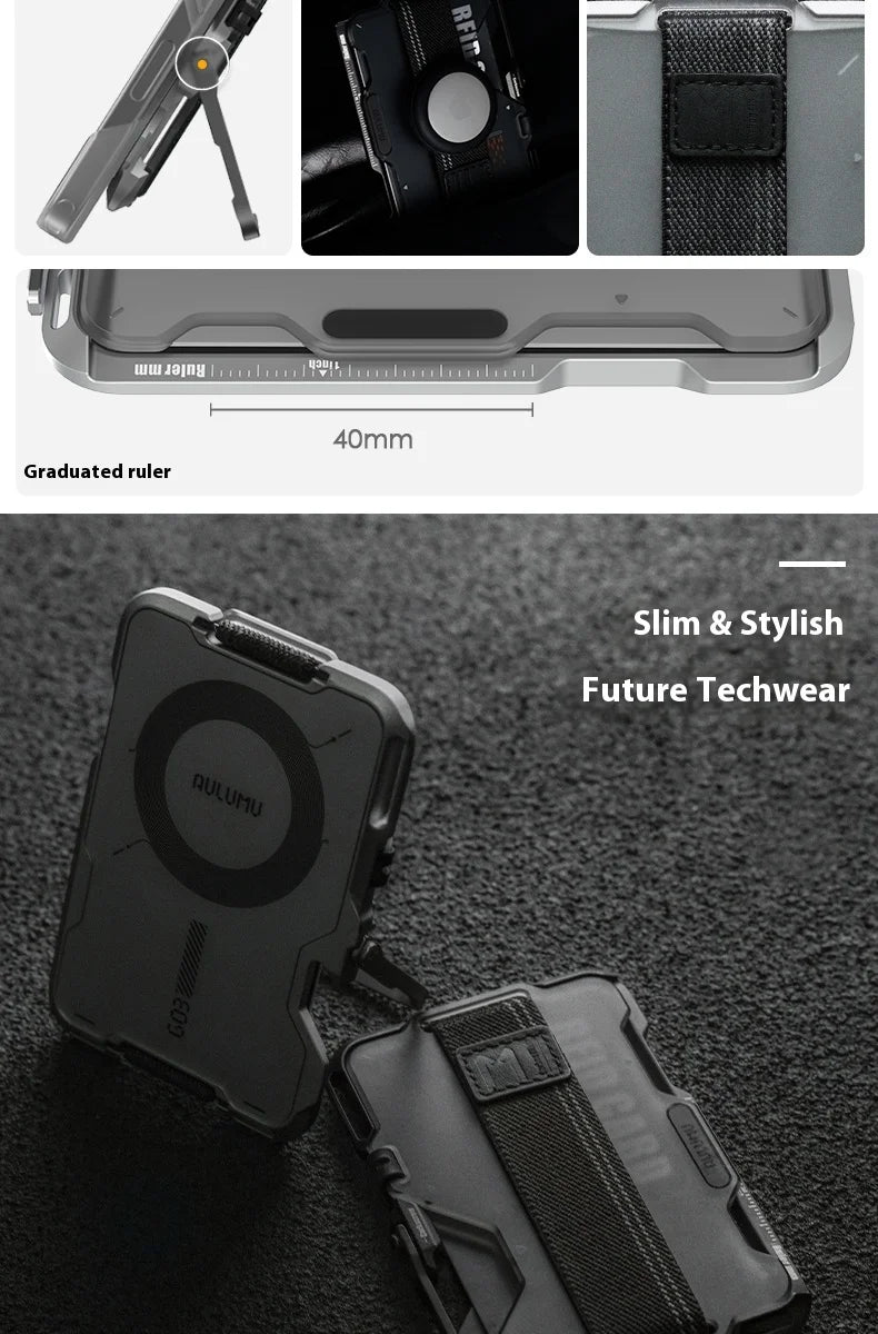 Magnetic Carbon Fiber Wallet: 6-in-1 Slim Fit Phone Case Tidesmit