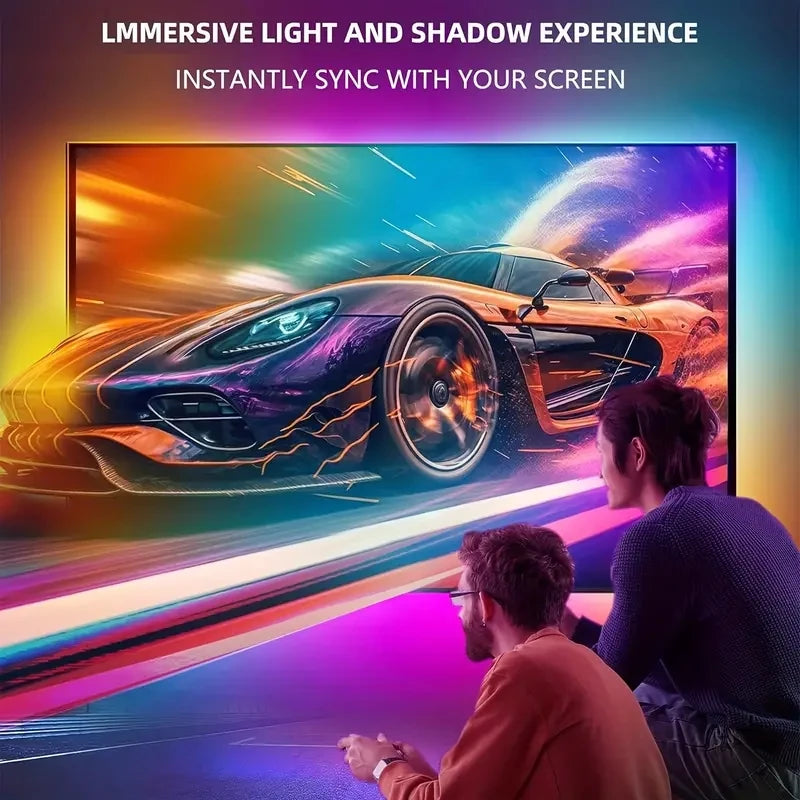 TV Led Backlight RGBIC LED Strip Lights with Camera Sensor App Control Music Sync Smart RGB Light for Gaming Atmosphere Lighting