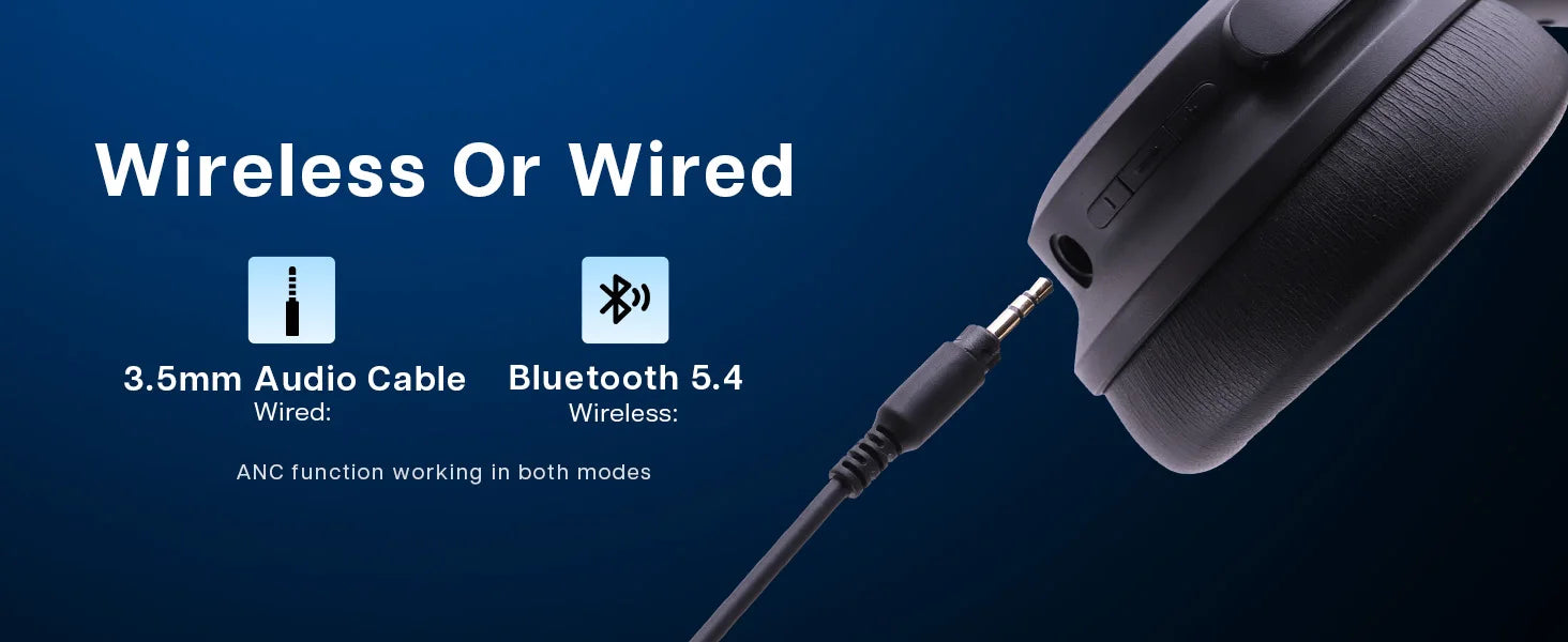 Kiwi Ears Aventus Wireless Headphones - Over-Ear Active Noise Cancellation Tidesmit