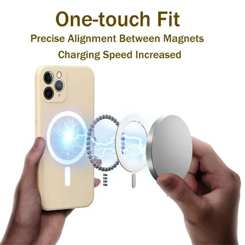 Magnetic Silicone iPhone Case - Shock-Absorbing MagSafe Cover for iPhone Tidesmit