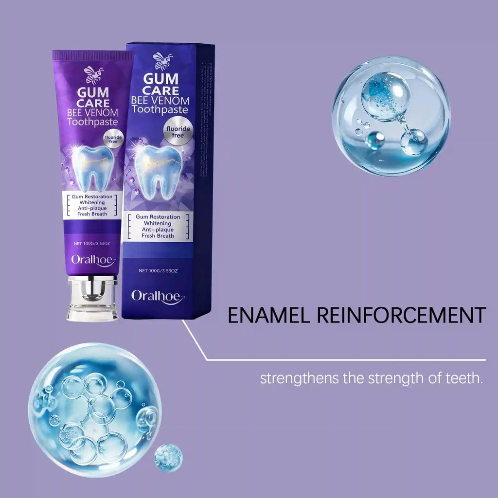 Tidesmit Bee Venom teeth whitening toothpaste for deep stain removal and fresh breath oral health care