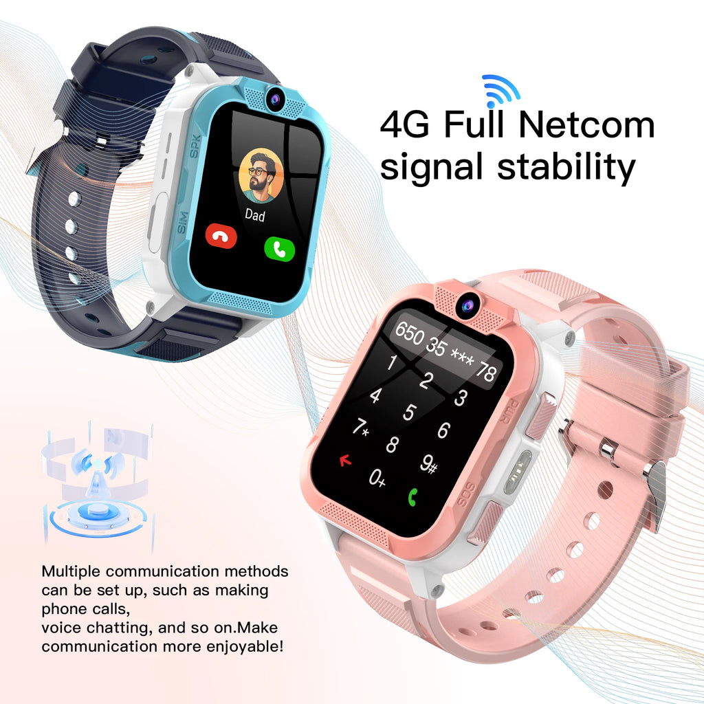 Blackview Z40 Pro Kids Smartwatch 1.83-inch TFT Screen GPS/SOS SIM 4G Smart Watch with Flashlight IP68 Waterproof Multi-wearing