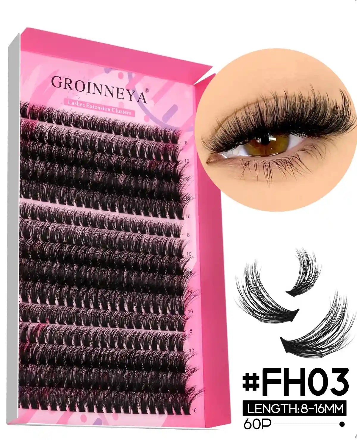 DIY Lash Extension Kit with Bond and Seal - Pro Cluster Set Lip Care Tidesmit