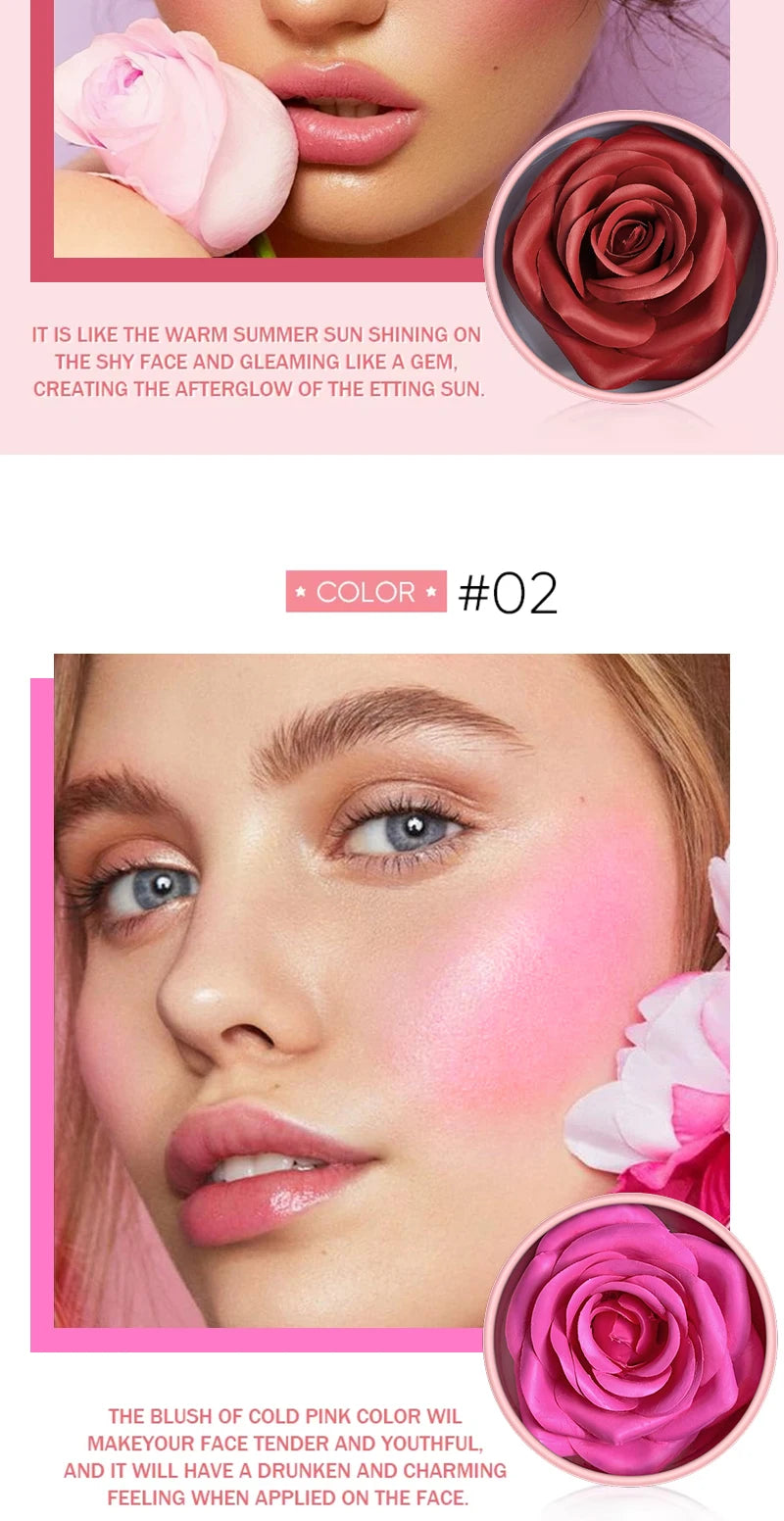 Tidesmit matte petal blush and highgloss contouring cream palette for sculpted face makeup texture detail