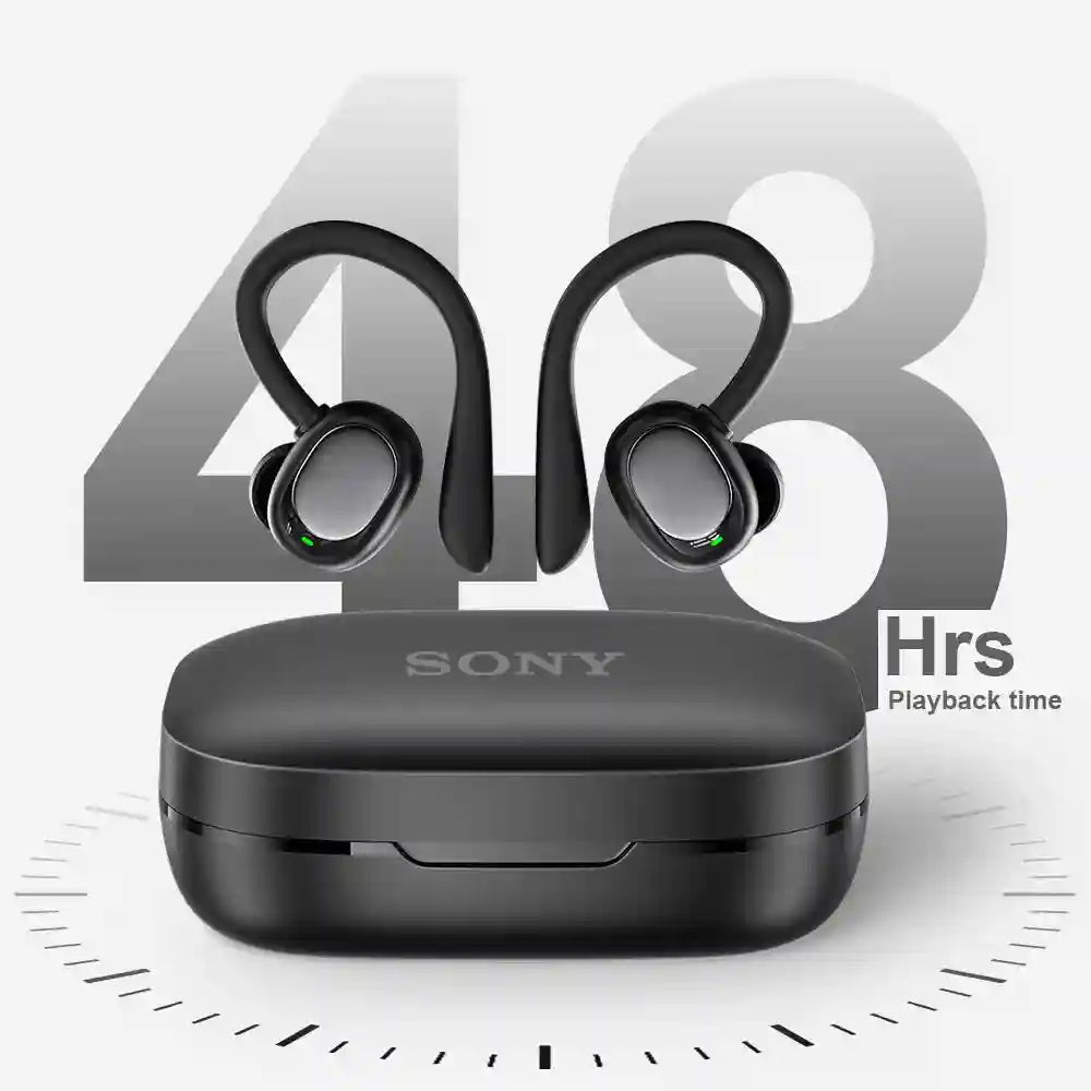 Wireless Bluetooth Sports Earbuds | Secure Ear-Hook Fit | Black | Tidesmit Tidesmit