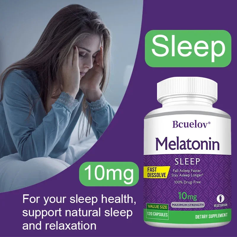 Sleep Melatonin Gel-Adult Sleep Supplement, Faster, Relieve Insomnia, Supplement Melatonin, Healthy Sleep