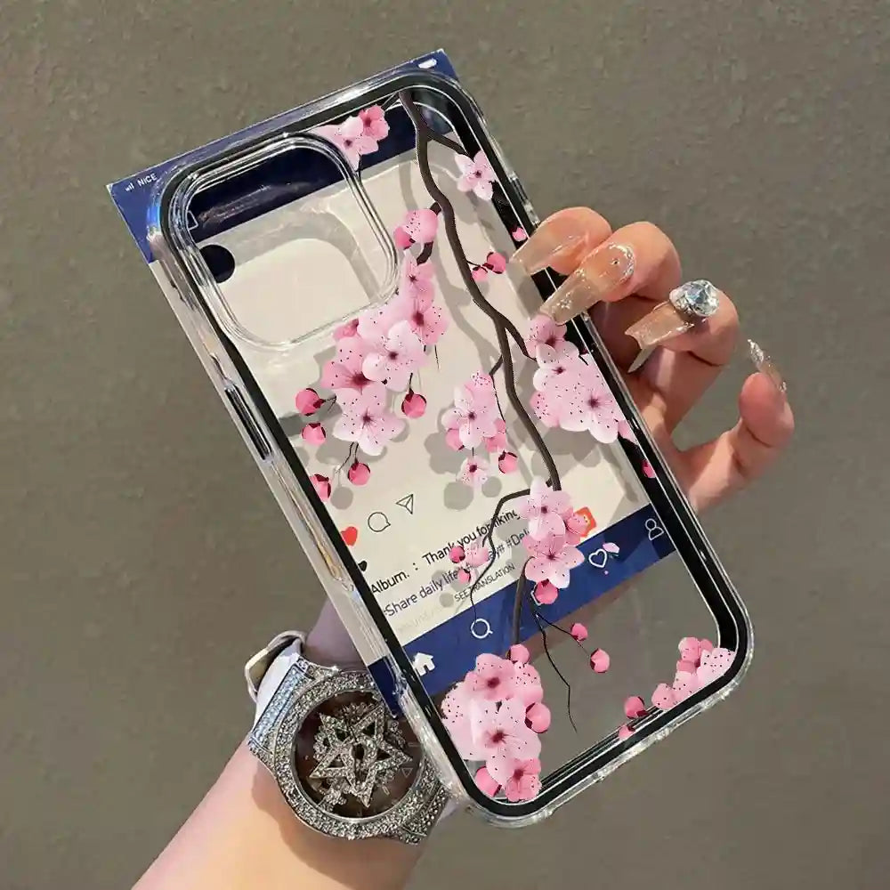 Floral iPhone 15 Pro Case - Slim Shock-Absorbing Cover with Drop Protection Tidesmit