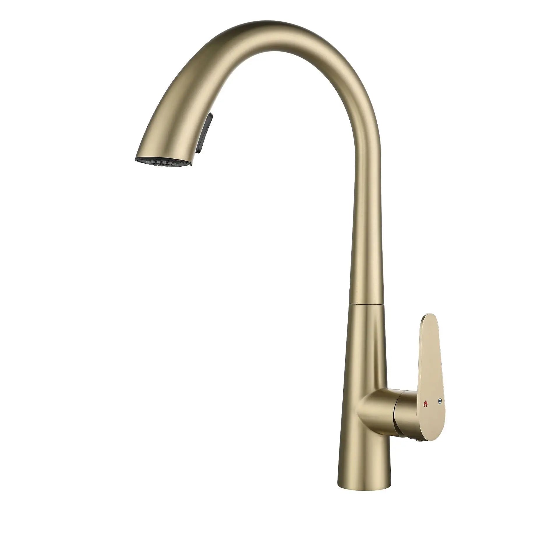 Stainless Steel Gold Kitchen Faucet Brushed Gold Kitchen Hot and Cold Water Faucet Washbasin Sink Faucet