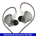 KZ EDC Pro HiFi In-Ear Monitor Wired Earphones by Tidesmit Gray No Mic Tidesmit
