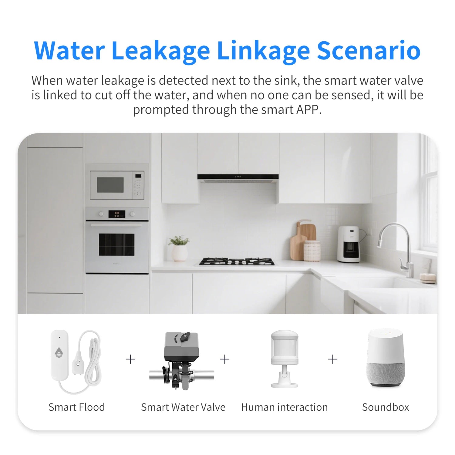 Smart WiFi Water Leak Sensor for Home Security | Tidesmit Tidesmit
