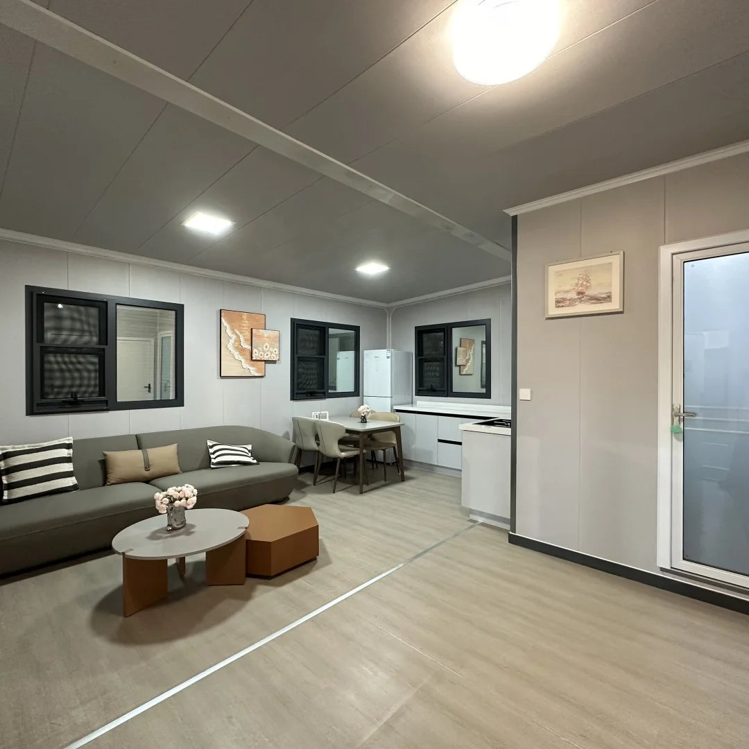 Ready Ship Luxury 40 Ft 20ft Prefab Mobile Container House 2 Bedroom Steel Prefabricated Home Local Standards Villas Outdoor Use