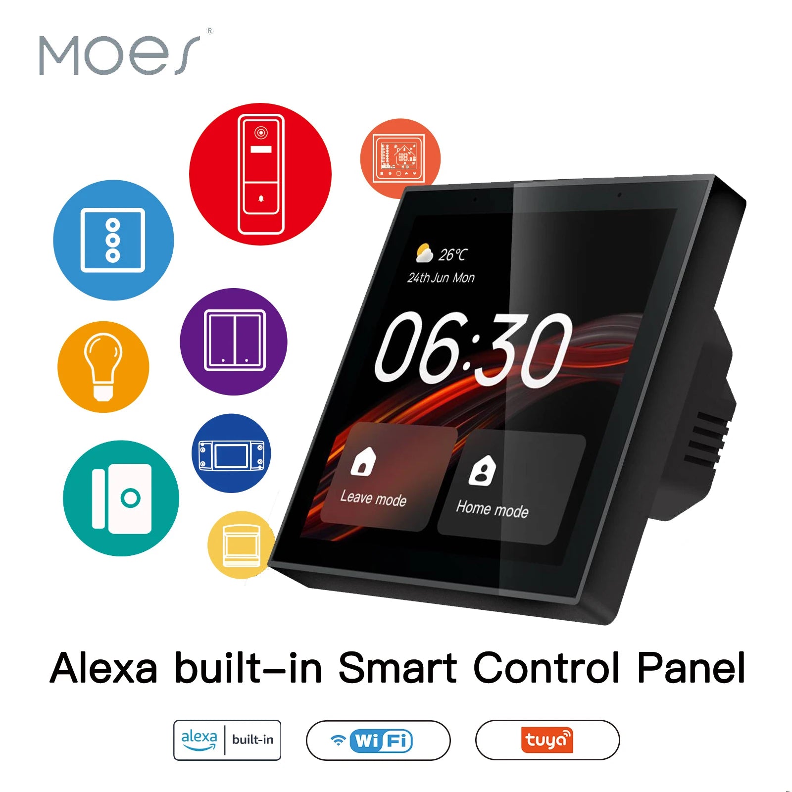 Tidesmit 4-Inch Smart Home Control Panel ZigBee Hub - Alexa Built-in Tidesmit