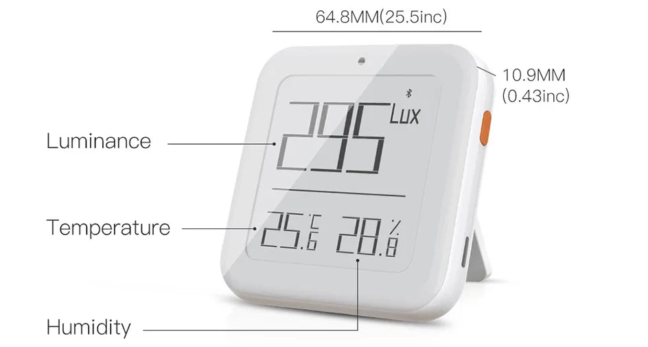 SmartLife Tuya Smart ZigBee Bluetooth-Compatible Mesh Brightness Thermometer Light Temperature Humidity Detector Wireless Remote