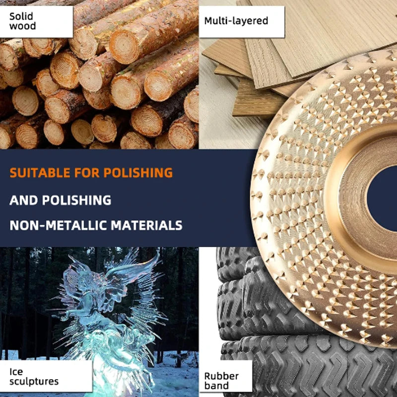 4" Woodworking Shaping Sanding Prick Saw Blade Angle Grinder Round Polishing Disc Wood Tea Tray Carving Power Tools Accessories