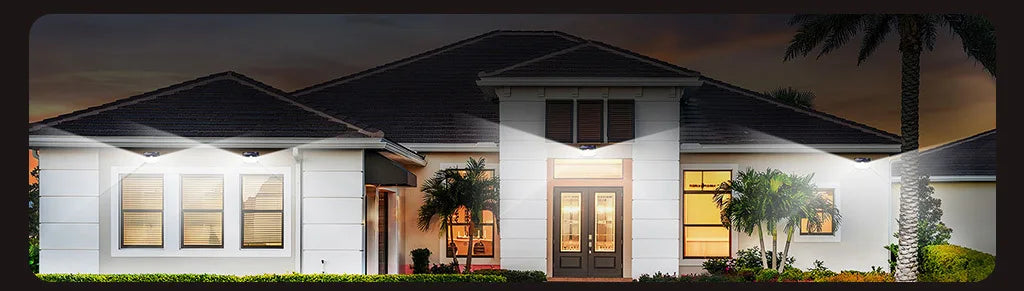 300 LED Solar Outdoor Lights 270° Wide Angle Motion Sensor Security Wall Lamp IP65 Waterproof for Garden