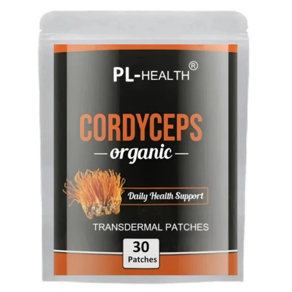 Cordyceps Mushroom Transdermal Patches Energy & Stamina Support-30 Patches One Month Supply