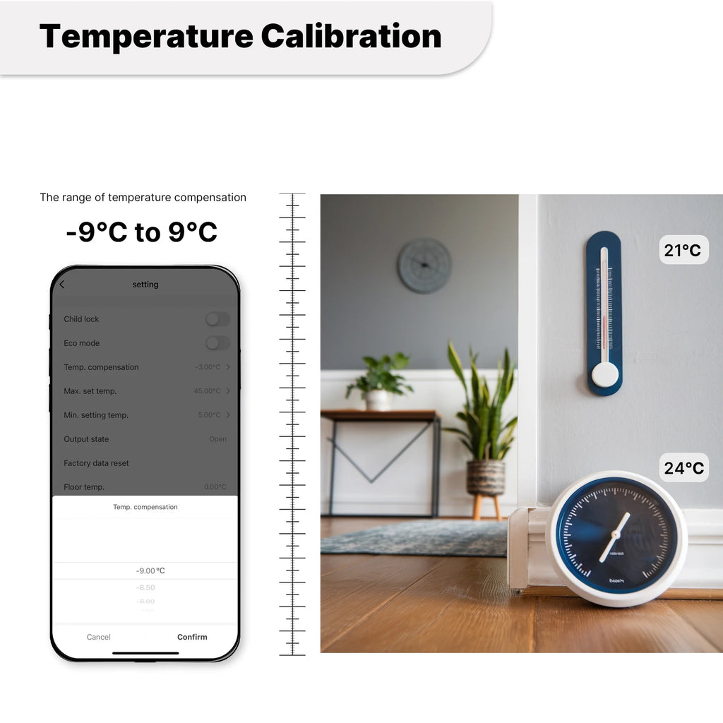 MOES Tuya WiFi Matter Smart Thermostat Temperature Controller Water Boiler Electric Heating With Alexa Google Apple Smartthings