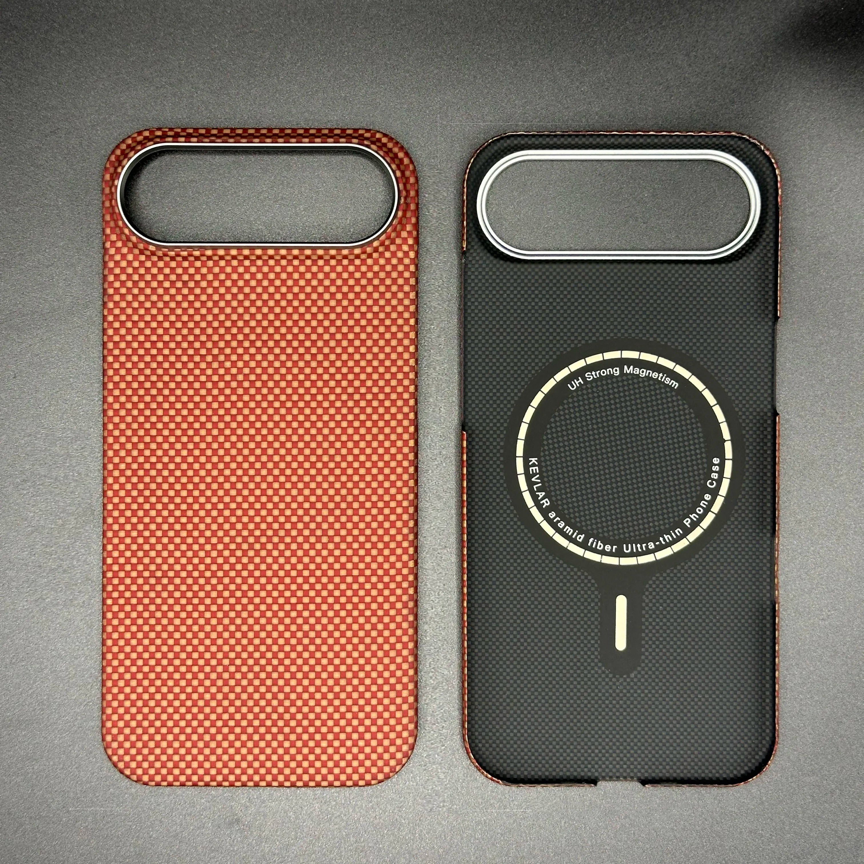 iPhone 17 Air Kevlar Case - Slim Aramid Fiber Shock-Absorbing Cover Salmon Pink iPhone Air Tidesmit