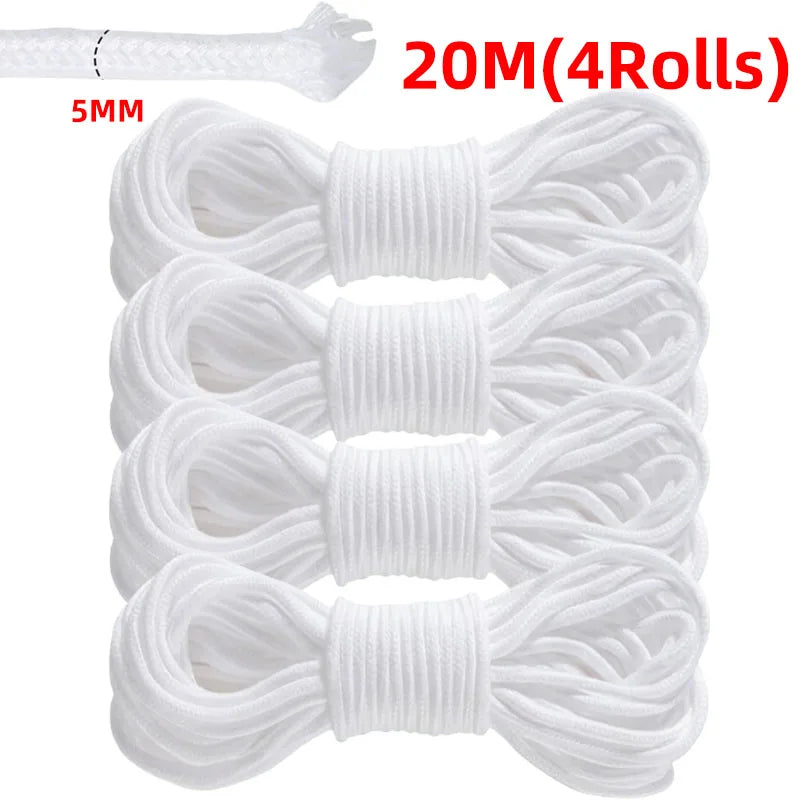 5-20M Self-Watering Wick Cord Vacation Planter Pot DIY Automatic Watering Device System Potted Auto Drip Waterer Cotton Rope