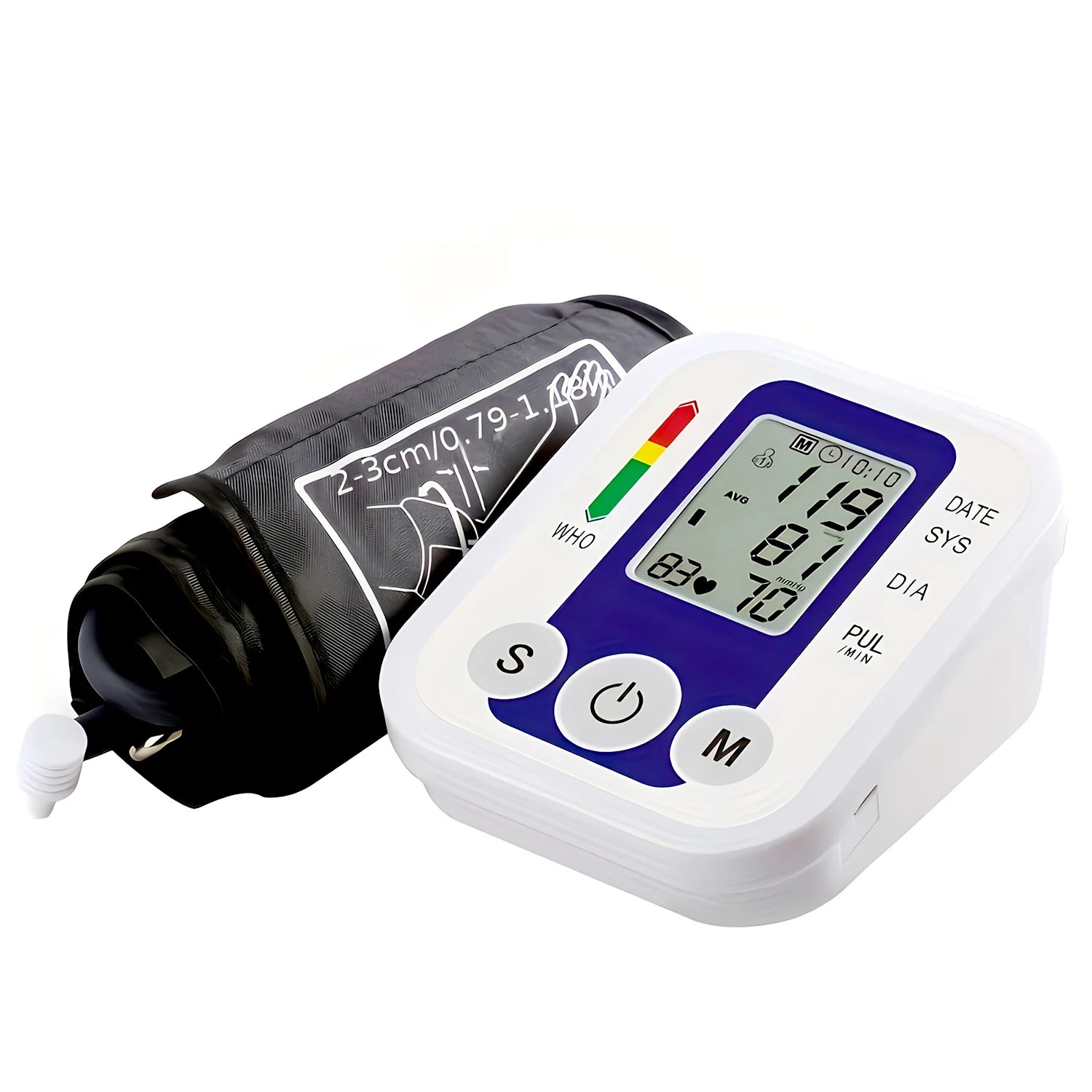 Arm Blood Pressure Test Kit Cuff Sensor Monitor BP Automatic Pressure Tonometer Tensiometer Heart Rate Pulse Meter Or Oximeter