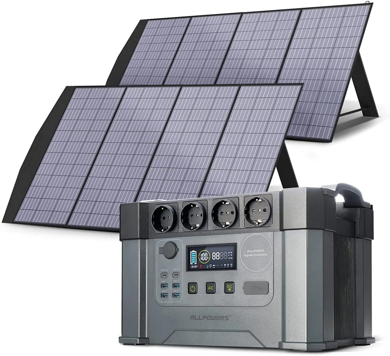 2400W Portable Solar Generator with 400W Panel for Reliable Off-Grid Power 2000W 400Wsolarpanel Above 100000mAh Tidesmit