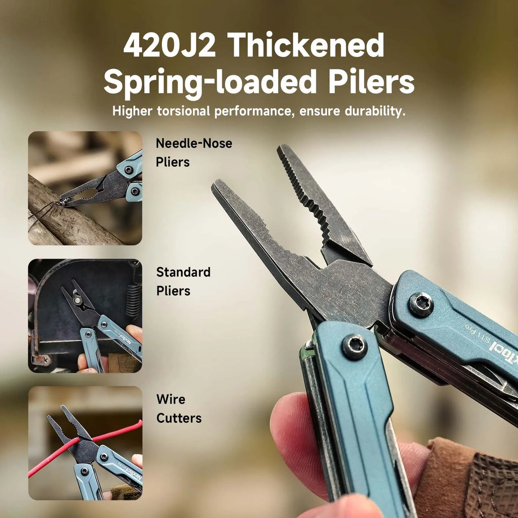 NexTool S11 Pro Mini Sailor Pliers 12-In-1 Multi Tool Pocket Knife Folding Tools Wire Cutters EDC Card Pin Screwdriver Scissors