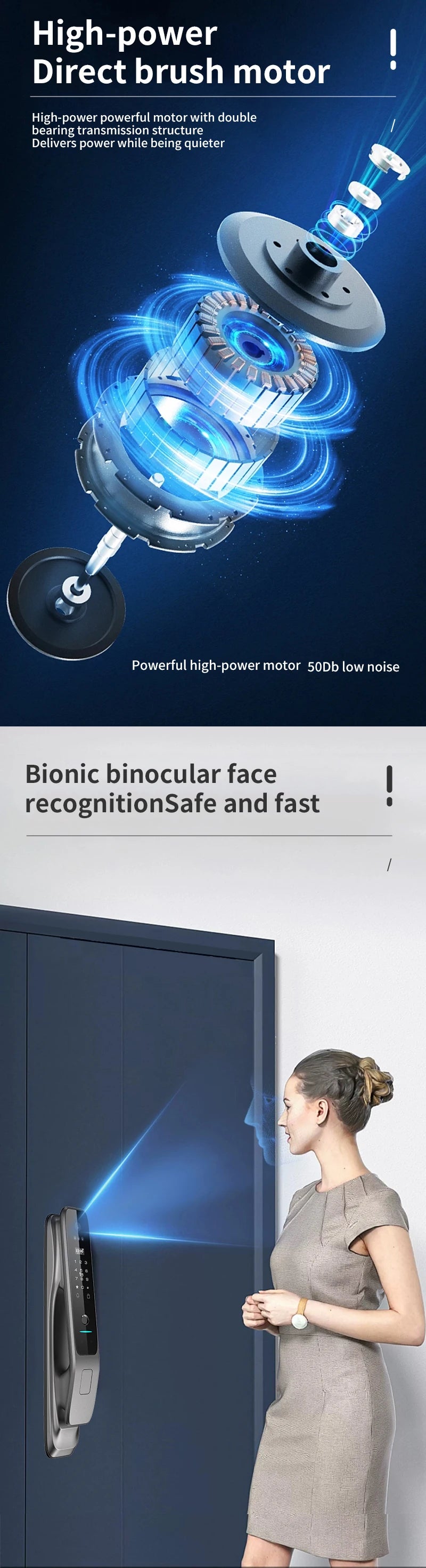 High End Active Monitoring Active Video Intercom Talking WiFi Tuya Smart Door Lock With Camera And Monitor