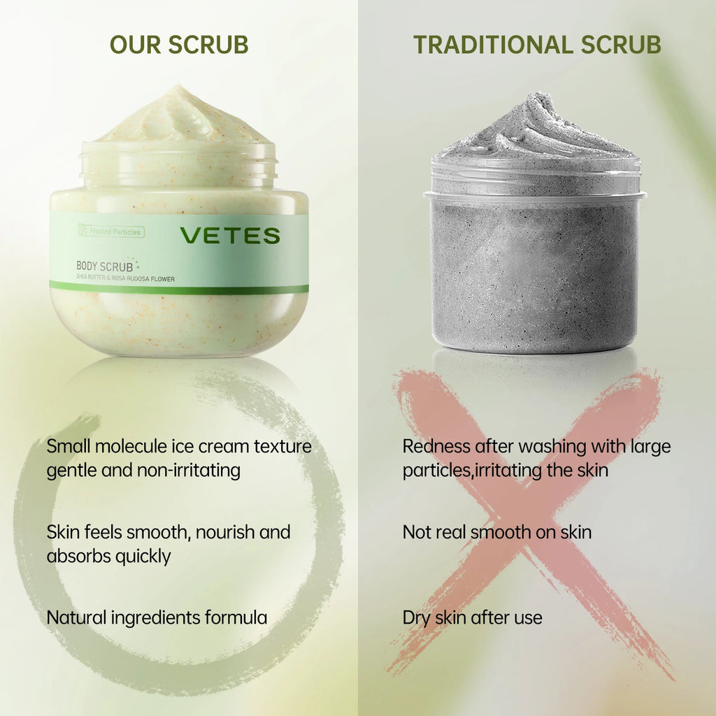 Body Scrub Exfoliant 250ml – Professional Smoothing Skin Care Scrubs Treatments Tidesmit