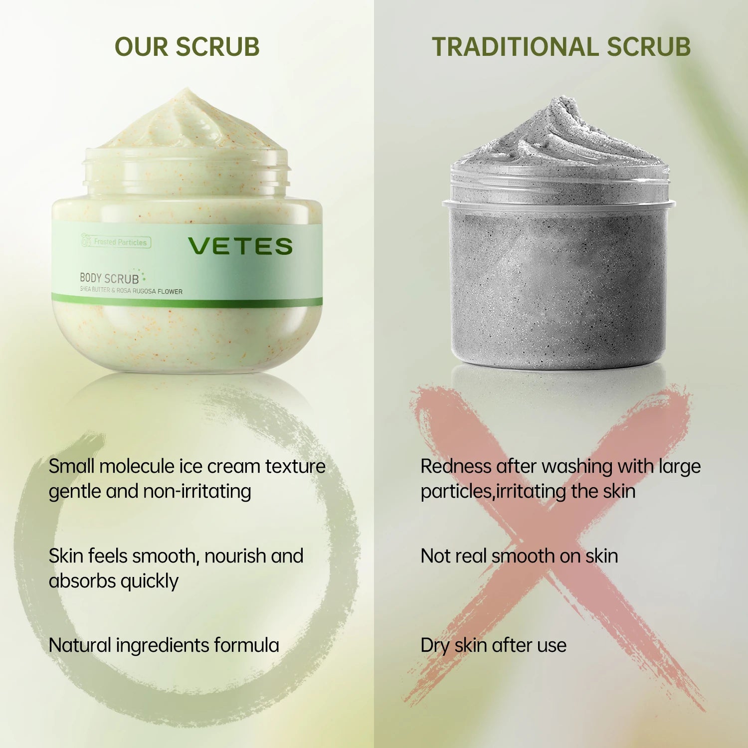 Body Scrub Exfoliant 250ml – Professional Smoothing Skin Care Scrubs Treatments Tidesmit