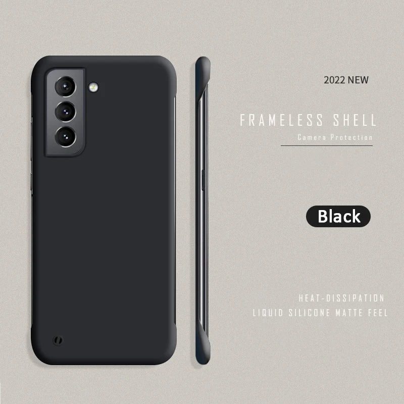 Samsung Galaxy S23 Slim Hard Frameless Case - Matte Shock-Absorbing Cover Black Tidesmit