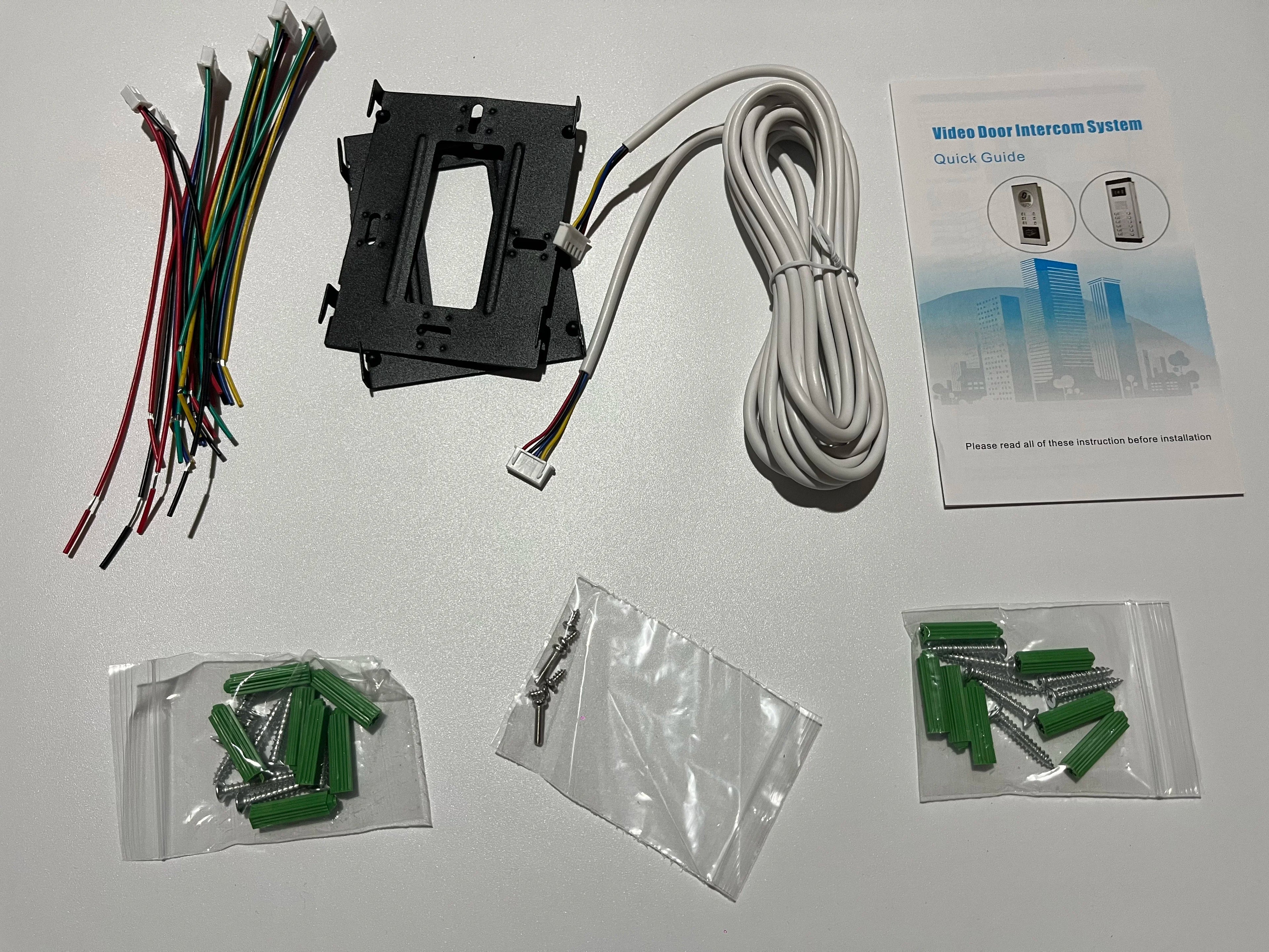 7 Inch Color Video Door Phone doorbell RFID Access Control Camera System for 2/3/4Unit  multi apartments Intercom