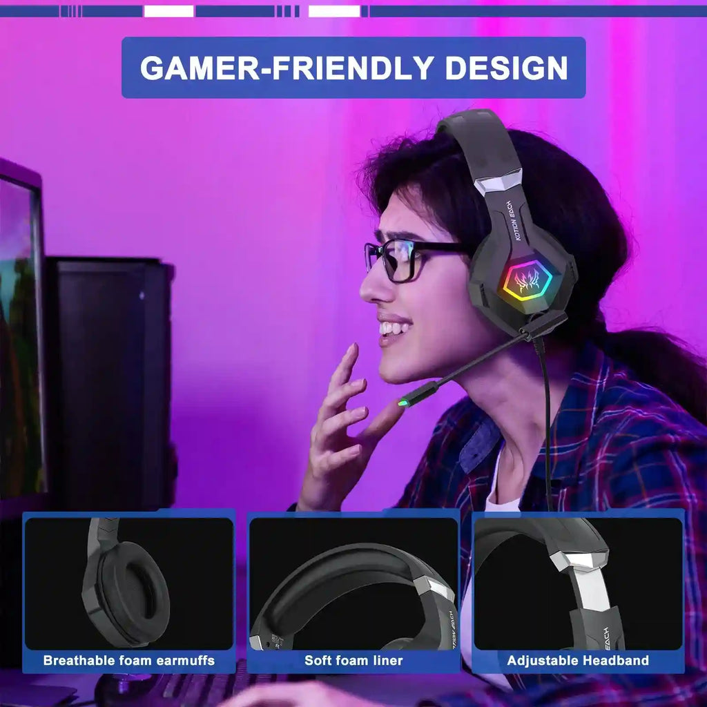 Wired Gaming Headset with 7.1 Surround Sound and Noise Canceling Mic Tidesmit