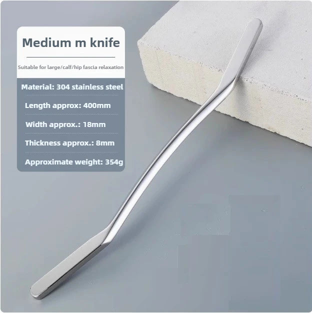 Gua Sha Stainless Steel Muscle Recovery Tool for Deep Tissue Massage Fascia Gun M Tidesmit