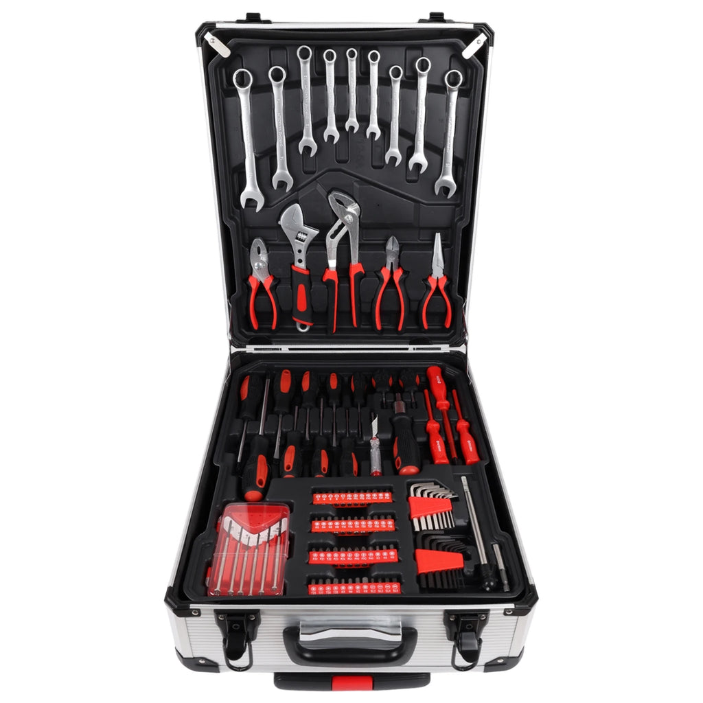Podofo 399pcs Hand Tool Box Portable Tool Cart Keyed Locking System Toolbox Garage Tool Auto Home Repair Tool Kit with Wheels