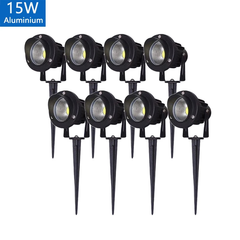 LED Garden Lights Outdoor Waterprof Lawn Lamp 220V110V12V 5W10W15W20W Landscape Spike Bulb IP65 Led Light Garden Path Spotlights