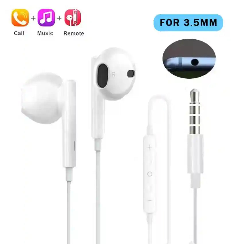 USB C Wired Headphones with Mic - Noise Canceling Stereo Earbuds 3.5mm headset Tidesmit