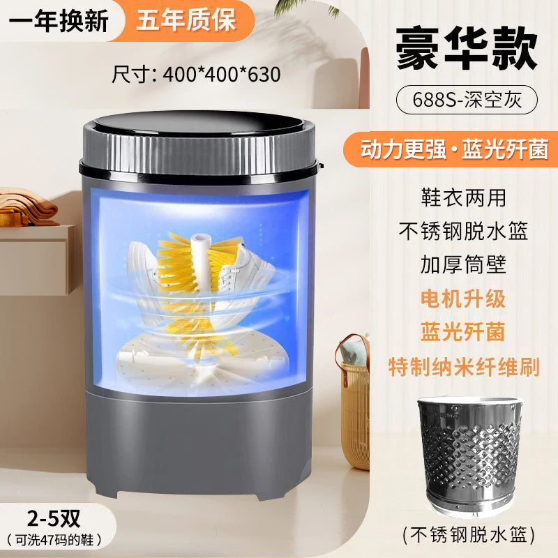 Tidesmit automatic shoe washing machine and laundry cleaner for household shoes, underwear, and socks, angle 30
