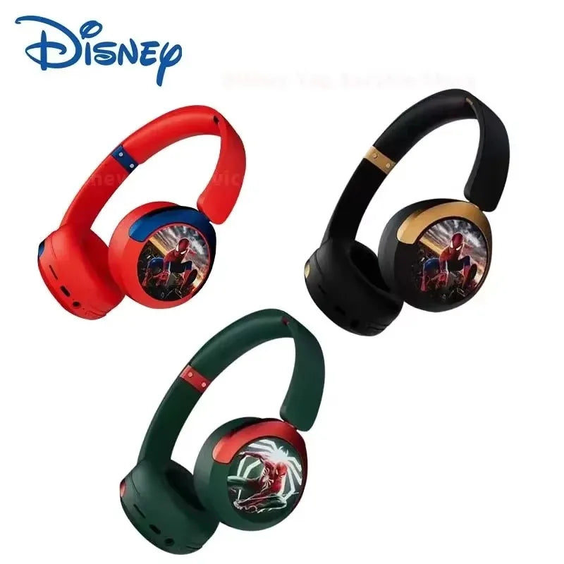 Spider Man Kids Wireless Headphones - Foldable Over-Ear Bluetooth Audio Tidesmit