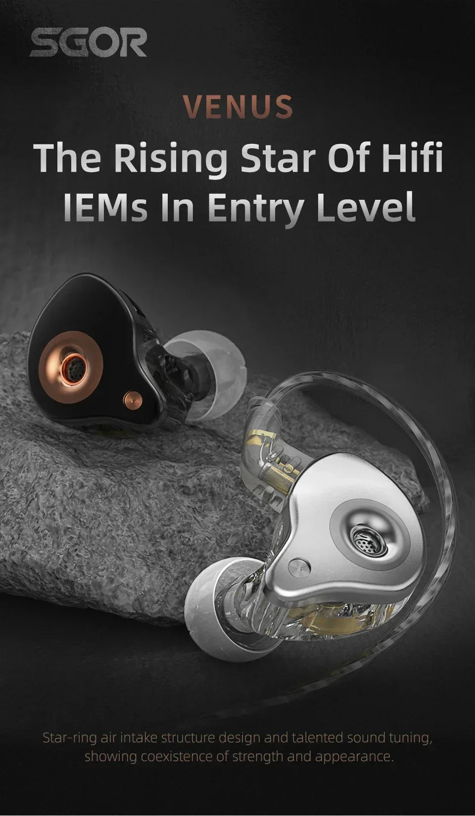 Tidesmit Venus HiFi In-Ear Monitors: Noise Cancelling Bass Audio Tidesmit
