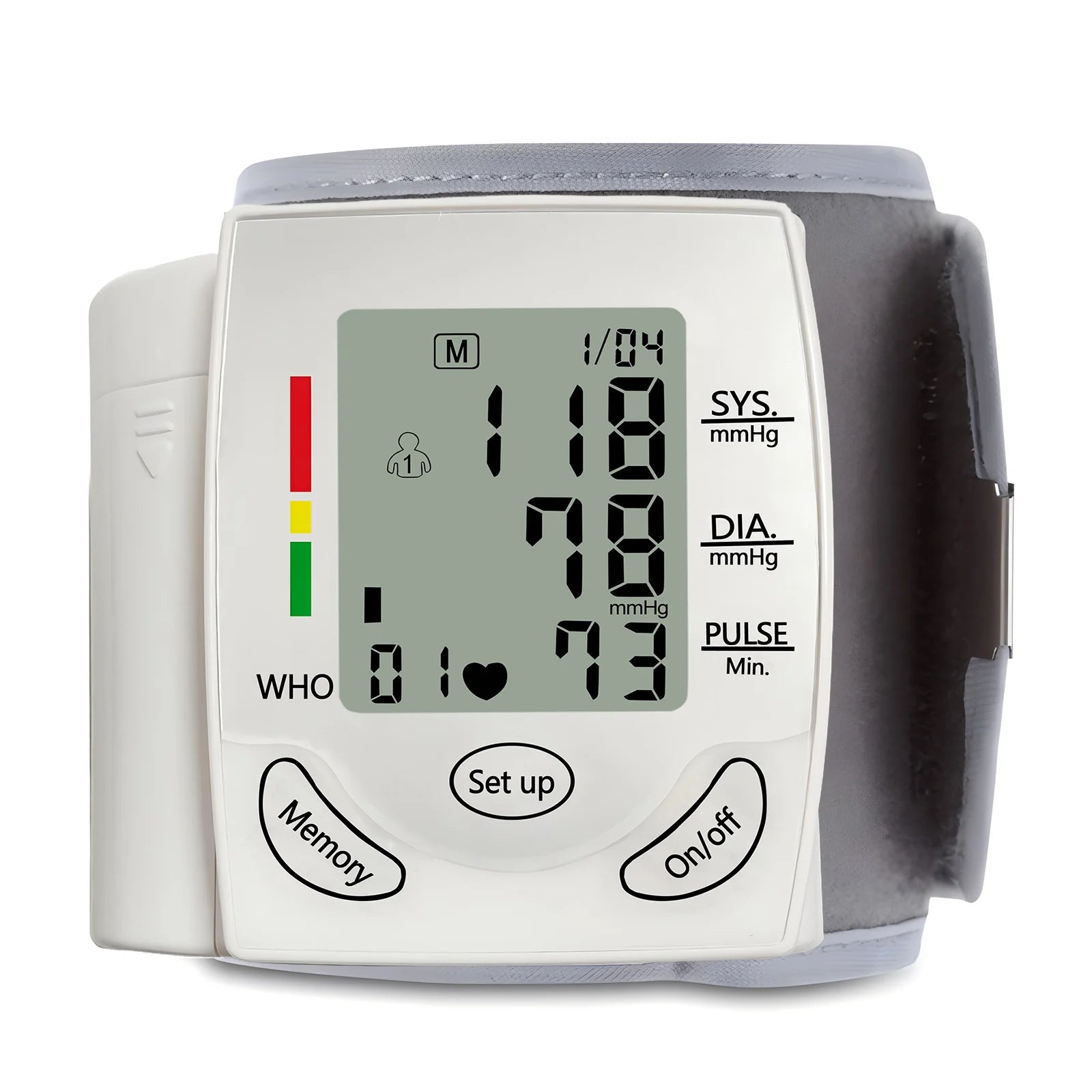 Wrist Blood Pressure Monitor Tonometer Tensiometer Automatic Digital Pulsometer Sphygmomanometer Health Monitor