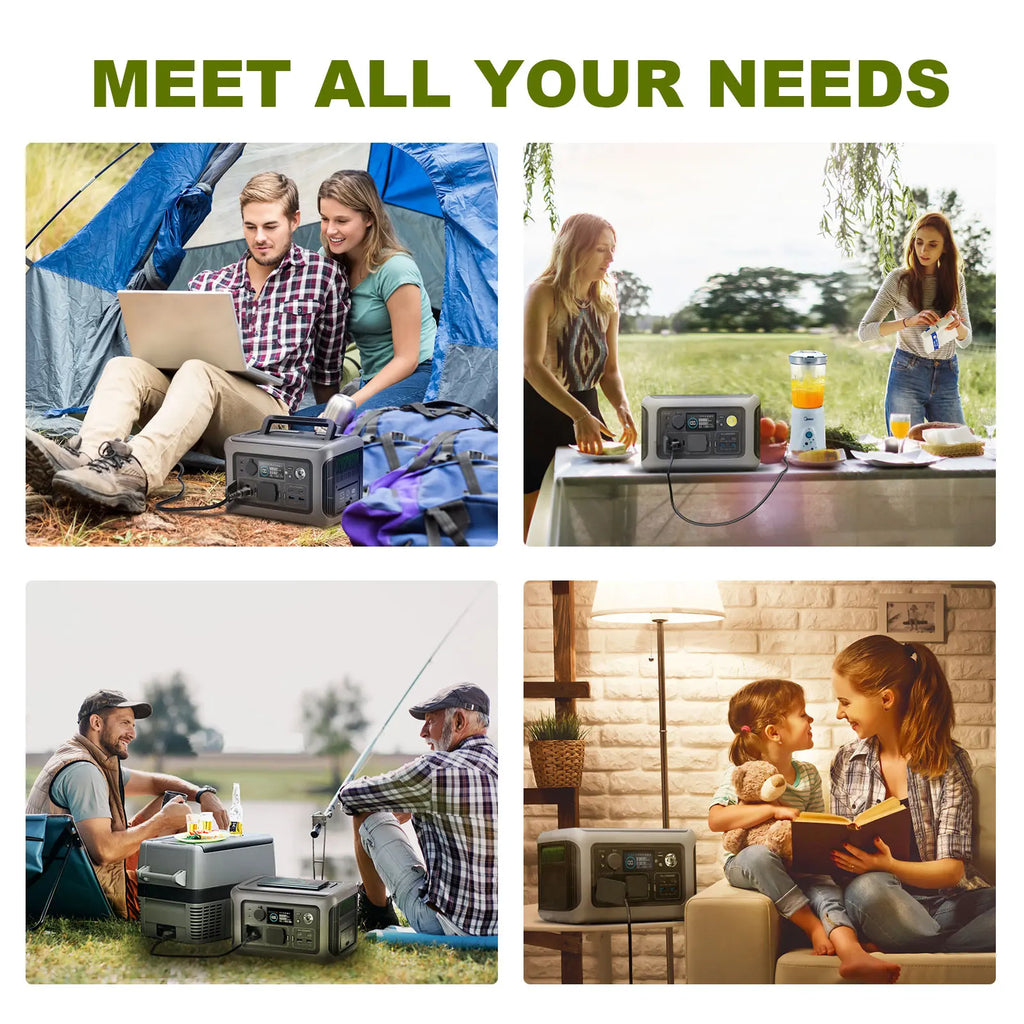 Allpowers 299Wh 600W Portable Solar Generator | LiFePO4 Power Station Tidesmit