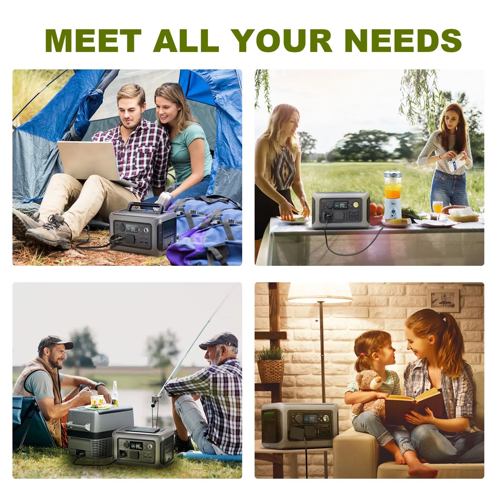 Allpowers 299Wh 600W Portable Solar Generator | LiFePO4 Power Station Tidesmit