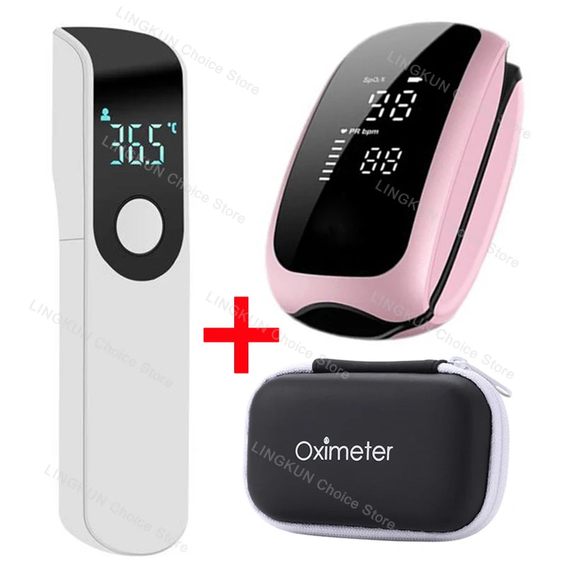 Rechargeable Fingertip Pulse Oximeter Medical Oximeter Strap Lanyard Blood Oxygen Saturation Monitor Digital LED Display Child
